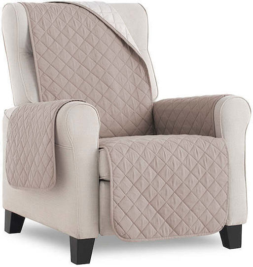 Sofazip Elastische Abdeckung für Zweisitziges Sofa Cappuccino - Ivory 130εκ. 1Stück SZMATCAIV