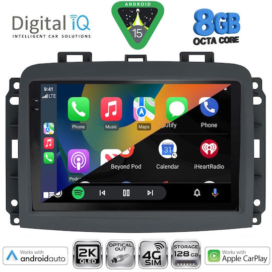 Digital IQ Ηχοσύστημα Αυτοκινήτου για Fiat 500L 2012 (Bluetooth/USB/WiFi/GPS/Apple-Carplay/Android-Auto) με Οθόνη Αφής 10"