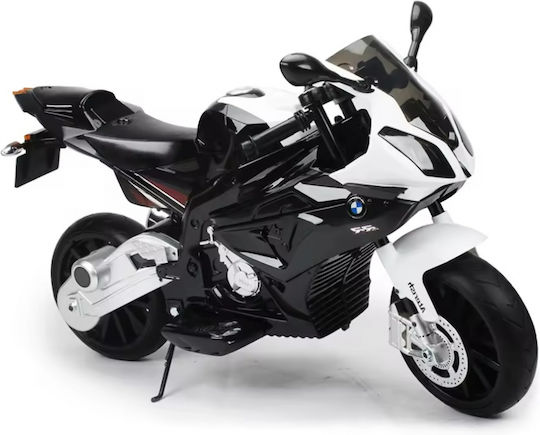 Motocicletă Pentru Copii BMW 528 RR Cu Pornire Cu Cheie Electrică 12 Volți Neagră Pentru 3+ Ani