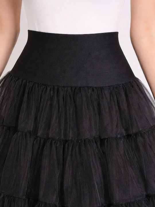 Maxi Rock mit Tüll Black