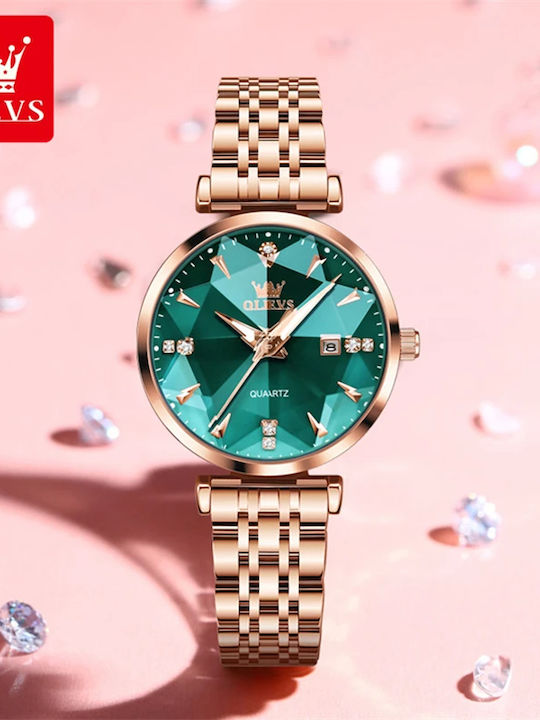 Ceas de Damă cu Rose Gold Brățară Metalică