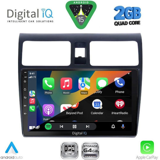 Digital IQ Ηχοσύστημα Αυτοκινήτου για Suzuki Swift 2005-2011 (Bluetooth/USB/AUX/WiFi/GPS/Apple-Carplay/Android-Auto) με Οθόνη Αφής 10"