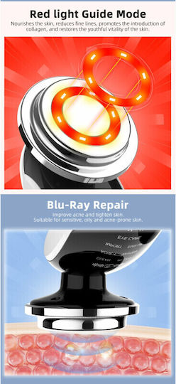 Professional 7-in-1 Facial Treatment Skin Rejuvenation Device Alhena Ems Face Lifting Device Massage Light Phototherapy Anti-aging Device Lifting M8807 White