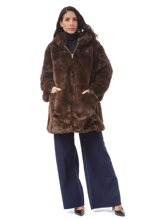 Frauen Pelz Brown