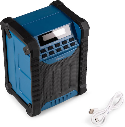 Audizio TEMI Jobsite Tabletop Radio Rechargeable DAB+ with Bluetooth Blue