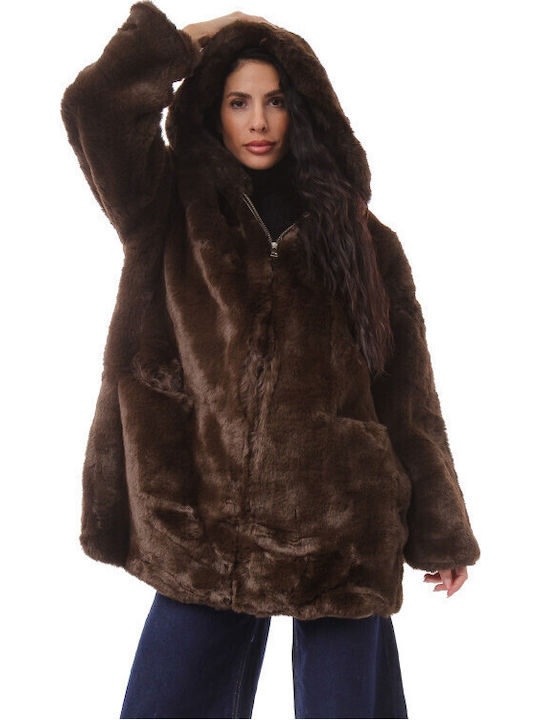 Frauen Pelz Brown