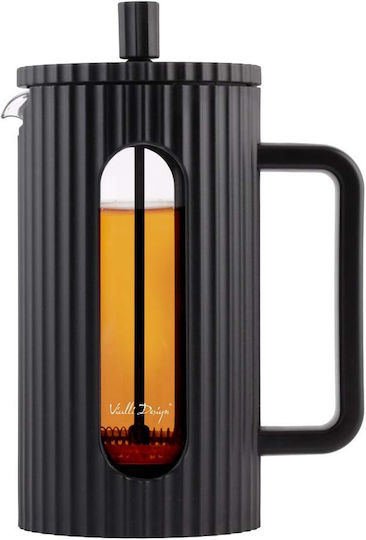 Vialli Design Livio Black French Press Tea Coffee 1 L