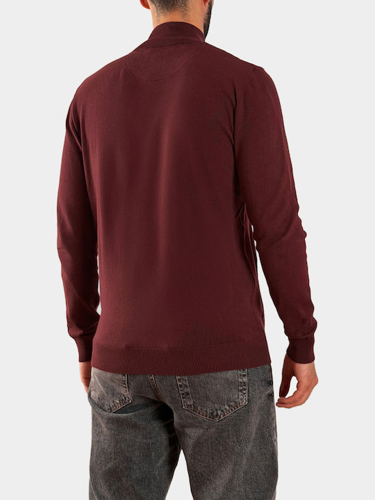 Men's Knitted Cardigan Bordeaux