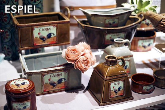 Espiel Set 3 Stück Lebensmittelgläser Allgemeine Verwendung mit Glasdeckel Rot 3 Stück
