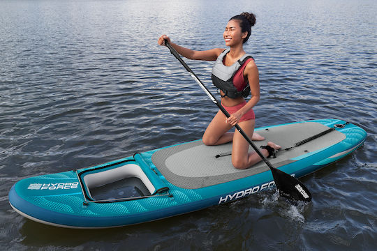 Bestway Hydro Force Aqua Drifter View Set Φουσκωτή Σανίδα SUP με Μήκος 3.35m Τιρκουάζ