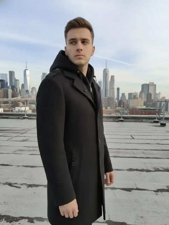 Herren Mantel Black