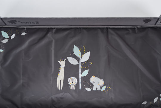 Moni Safari Laufstall mit Matratze Blau 62x125cm