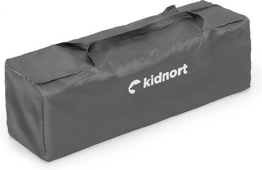 Kidnort Loc de joacă cu Schimbător & Saltea Gri 68x128cm