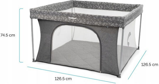 Kidnort Parc cu Saltea Gri 74.5x126.5cm