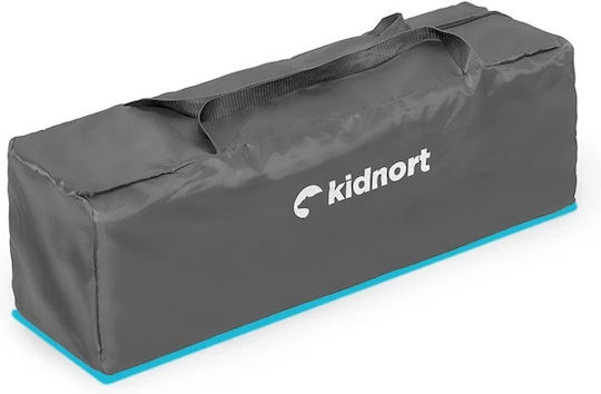 Kidnort Loc de joacă cu Saltea Gri 68x128cm