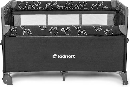 Kidnort Loc de joacă cu Schimbător & Saltea Gri 68x128cm