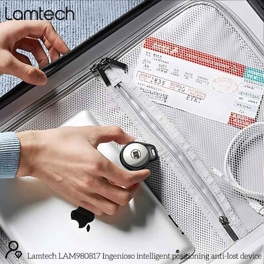 Lamtech LAM980817 Compatibil Cu Apple Find My & Google Find Hub Negru