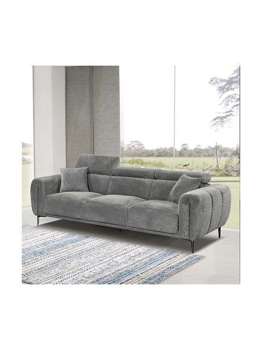 Dreisitzer Sofa Dunkelgrau 220x94x90cm E9509,32