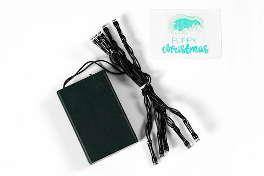 10 Lights LED 1m. Green Battery in String 2pcs
