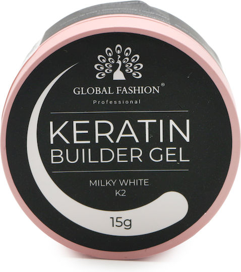 Global Fashion Bauherren-Gel Falsche Nagelgel Weiß 15gr