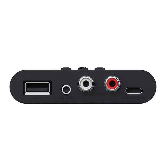 Techstar Mm-2 Receptor Transmițător Bluetooth 5.0 Interfață Usb Ieșire Rca Ieșire Aux Conexiune Multipunct Negru