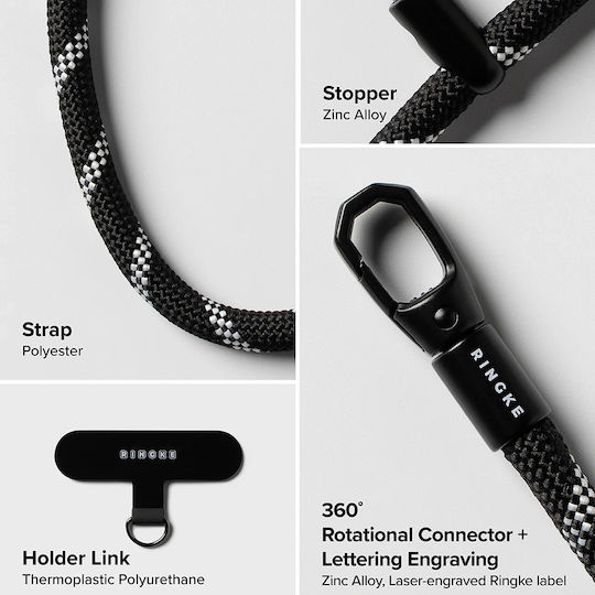 Ringke Suport Universal Curea De Mână Link Flow Tip P Crossbody Lanyard Pentru Huse De Telefon Reglabil Roz Candy