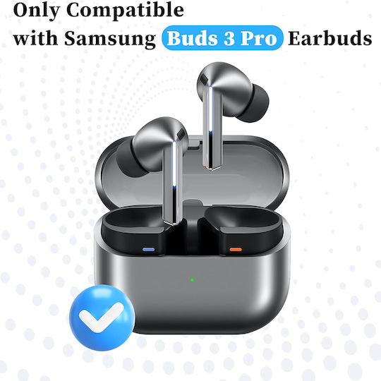 Techsuit Case Silicone in Black color for Galaxy Buds3 Pro