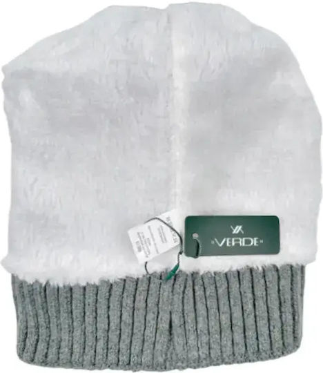 Set with Beanie Knitted in Gray color