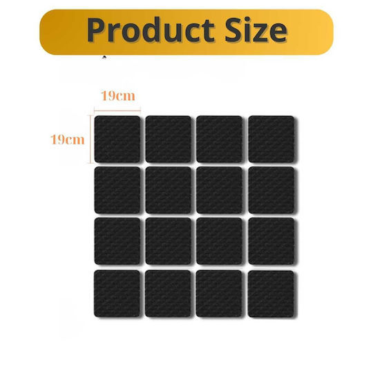 Uncle George 01.07.02-0010 Square Felts with Sticker 19x19mm 32pcs