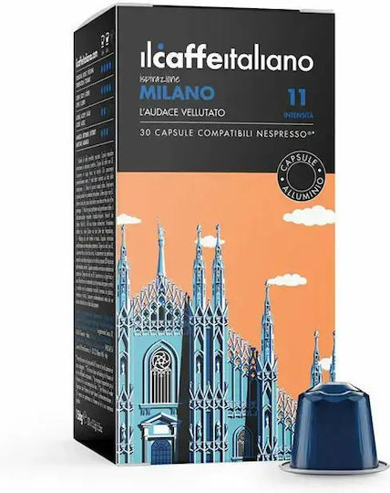 IL Caffe Italiano Kapseln Espresso Milano Kompatibel mit Maschine Nespresso 120Mützen