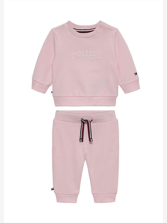 Kids Sweatpants Set Pink 2pcs