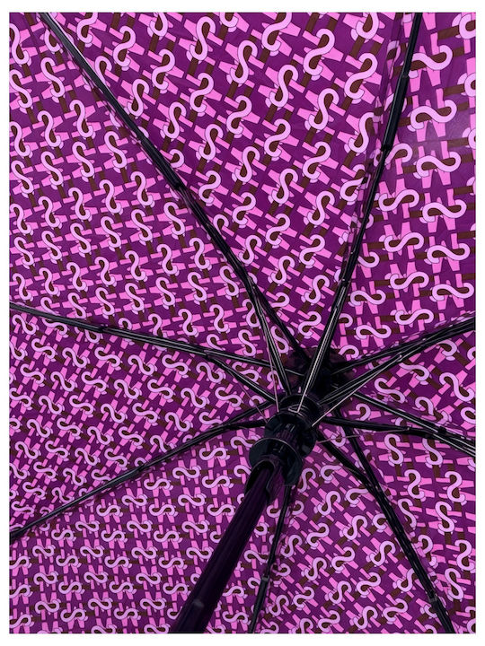 Rain Αυτόματη Ομπρέλα Βροχής Σπαστή Μωβ