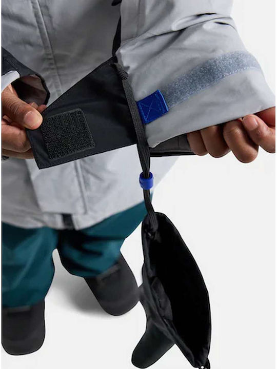 Waterproof Kids' Casual Jacket Long Windproof with Lining & Hood Silver Sconce, True Black