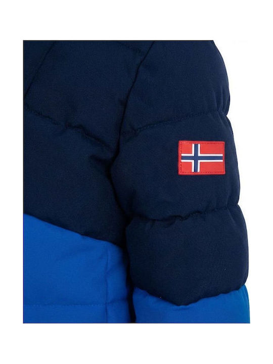 Wasserdicht Kinder Sportjacke Winddicht mit Kapuze Blue/navy