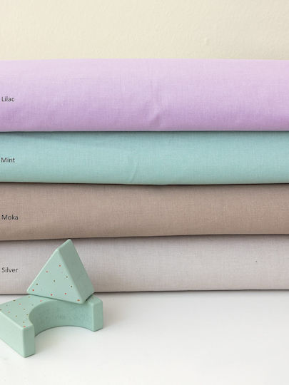 Palamaiki Baby Sheets Set Cradle Cotton Fitted Lilac 80x110cm 2pcs