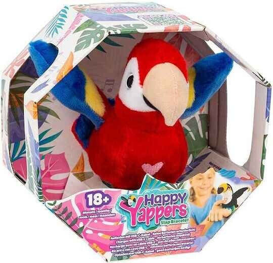 Jap Happy Yappers Plush Slap Band Animals Red Parrot 9590