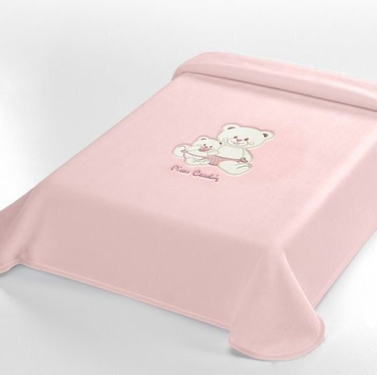 Pierre Cardin Blanket Spanish Cot Velvet Pink Pink 140x110cm
