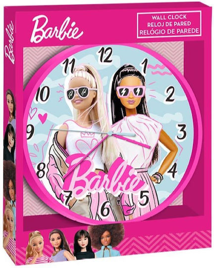 Kids Euroswan Детски стенен часовник Barbie Fashion Дърво 24.5x24.5см