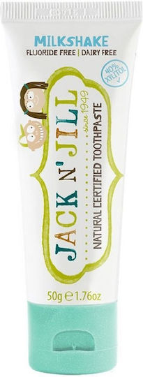 Jack n' Jill Βρεφική Οδοντόκρεμα για 6m+ με Γεύση Milkshake Χωρίς Φθόριο 50gr