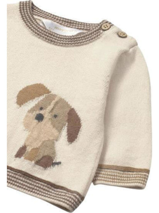 Kinderpullover Langarm Beige