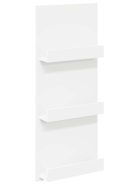 vidaXL PU Magazine Rack White 51x11x102cm