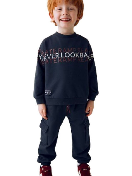Kids Sweatpants Set Navy Blue 2pcs Skate