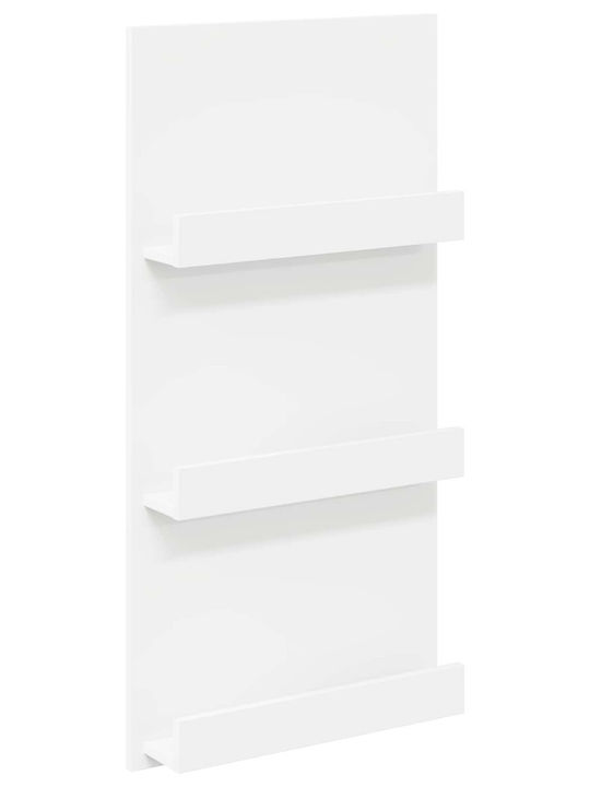 vidaXL PU Magazine Rack White 51x11x102cm