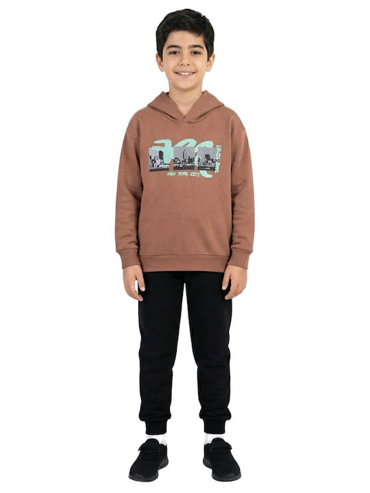 Kids Sweatpants Set Terracotta 2pcs