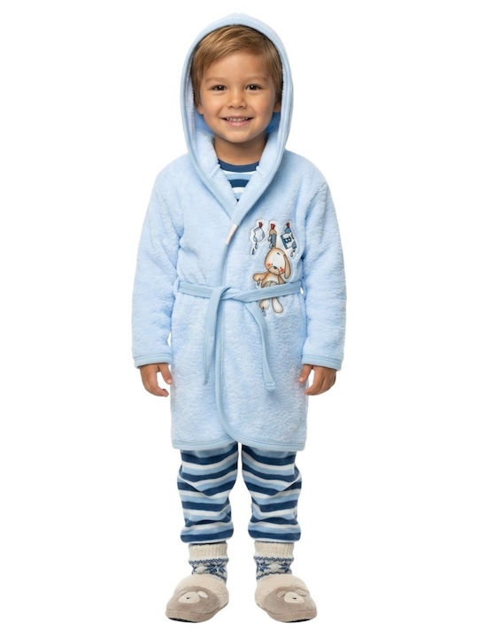 Ramel Παιδική Ρόμπα Χειμωνιάτικη Blue Blue Comfy