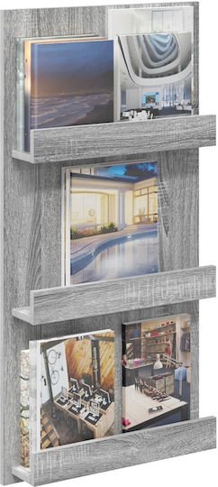 vidaXL Zeitschriftenständer Gray 51x11x102cm 1Stück