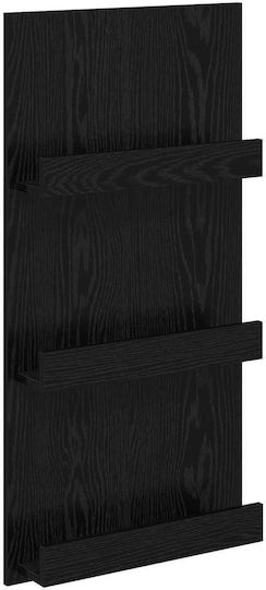 vidaXL Θήκη Περιοδικών Μαύρη 51x11x102εκ.