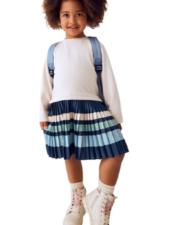 Kinderkleid Langärmelig Gestreift Beige Skoro