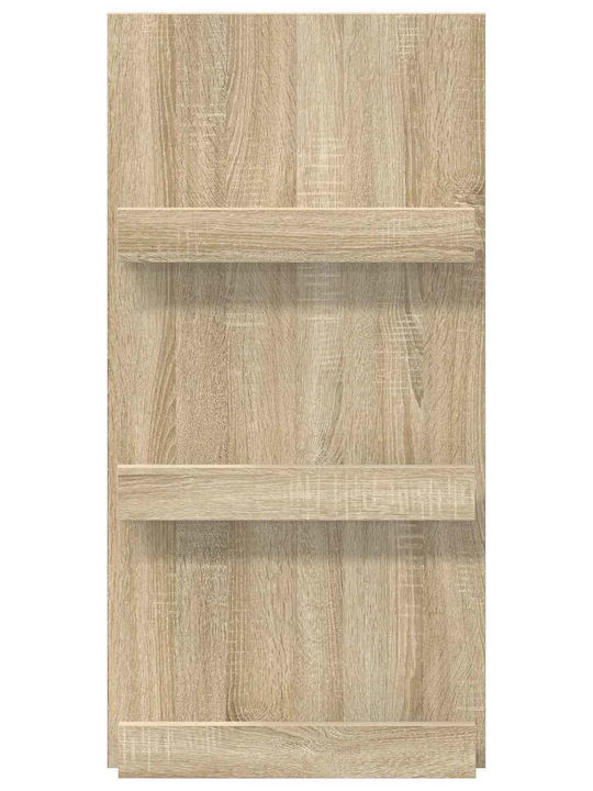 vidaXL PU Magazine Rack Brown 51x11x102cm