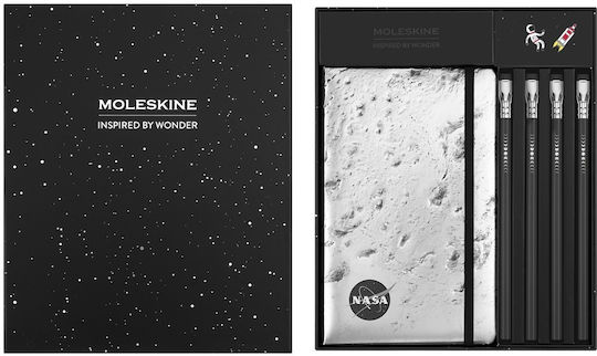 Moleskine Ограничено Издание Бележник На Райета с Поставка за Химикалка Черен
